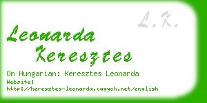 leonarda keresztes business card